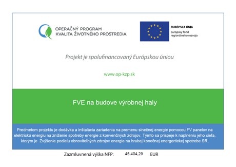 FVE na budove výrobnej haly